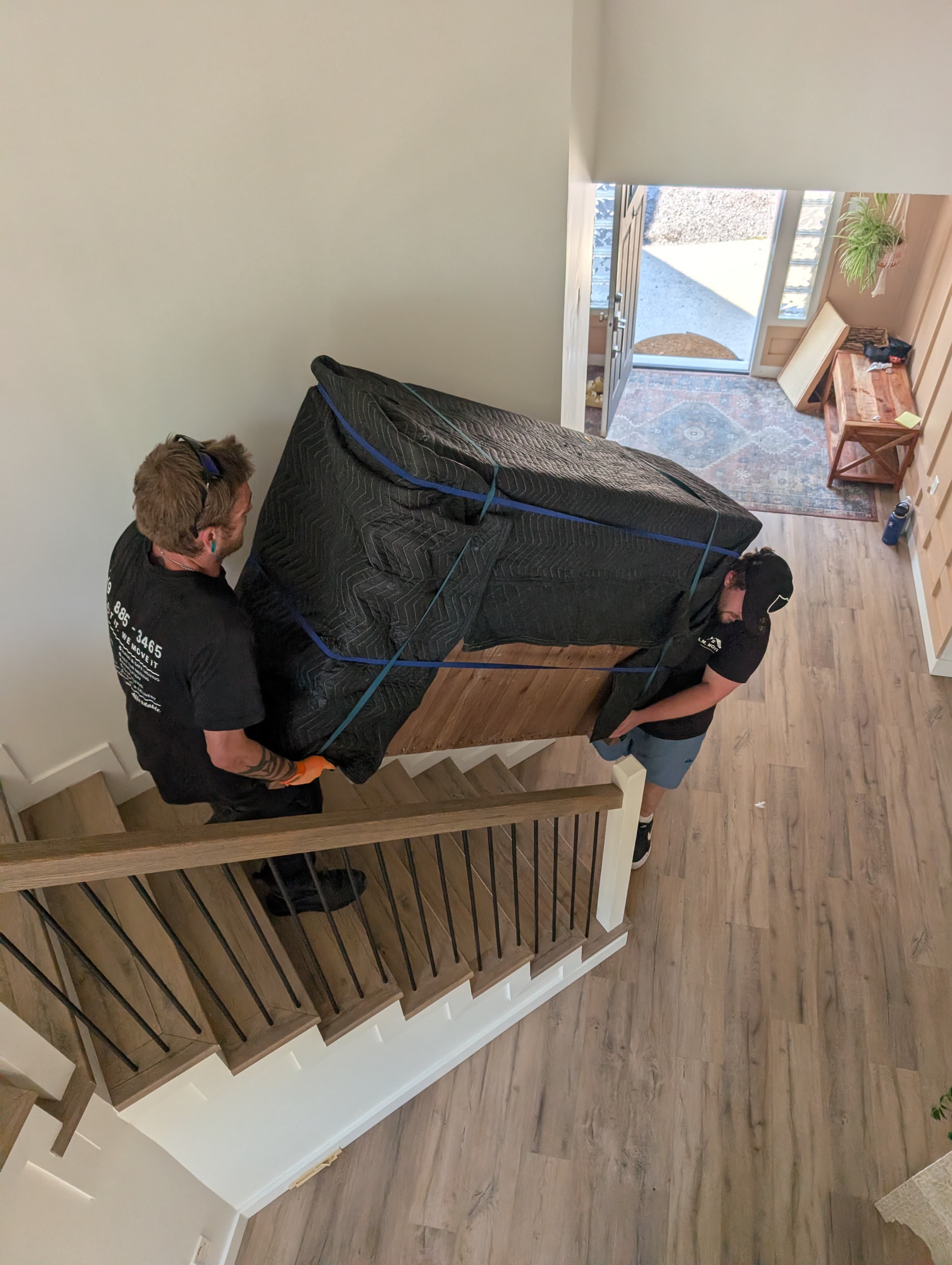 A.M Moving crew loading a moving truck